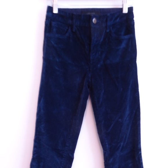J BRAND JOAN Velvet Super High Rise Wide Flared Pants Jeans 26 Indigo NWT 248 - Picture 2 of 11